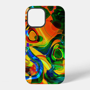 art abstract vibrant colourful background, seamles iPhone 12 case