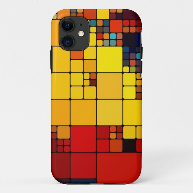 Art abstract vibrant rainbow geometric pattern Case-Mate iPhone case (Back)