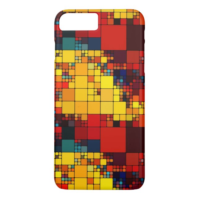 Art abstract vibrant rainbow geometric pattern Case-Mate iPhone case (Back)