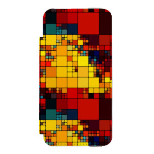 Art abstract vibrant rainbow geometric pattern incipio watson™ iPhone 5 wallet case