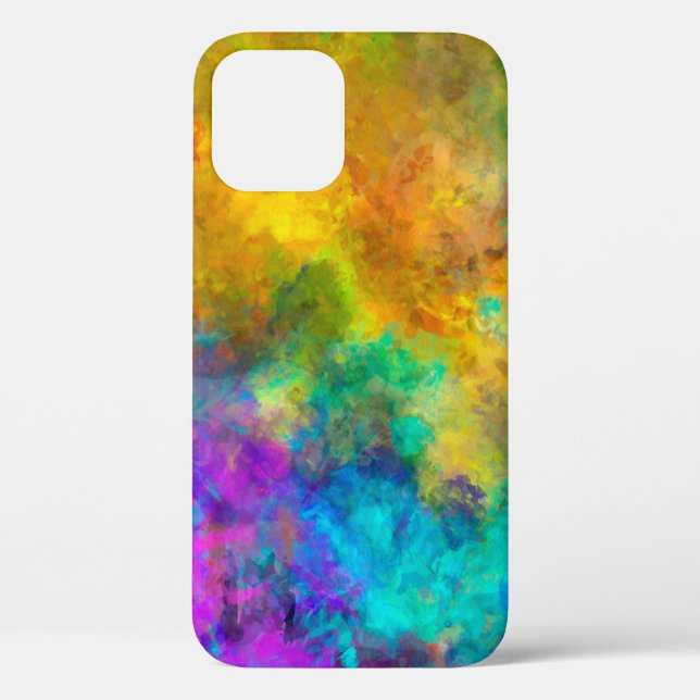art abstract vibrant rainbow painted background wi Case-Mate iPhone case (Back)