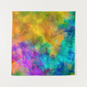 art abstract vibrant rainbow painted background wi tapestry