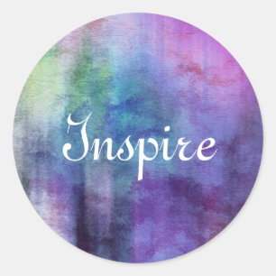 art abstract watercolor background on paper 2 classic round sticker