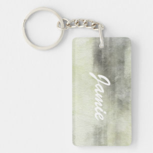 art abstract watercolor background on paper 2 key ring