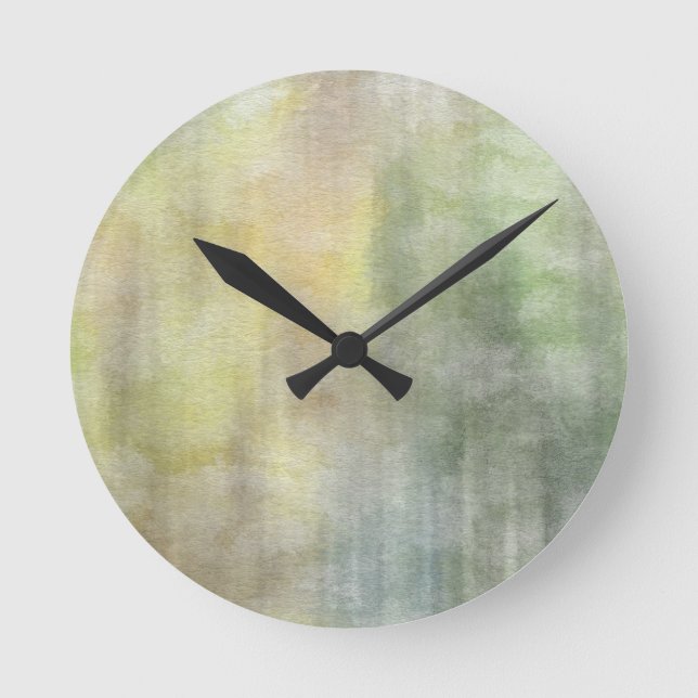 art abstract watercolor background on paper 2 round clock (Front)