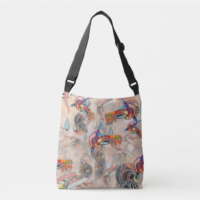 Art-analogue Mind drawing Crossbody Bag (Front)