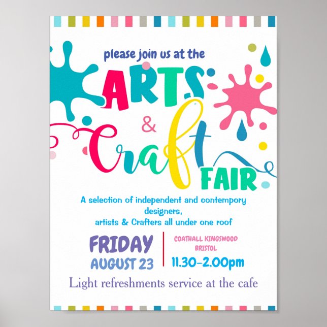 Art and craft fair theme event poster (Front)