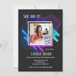 Art and Design Photo Graduation Invitation