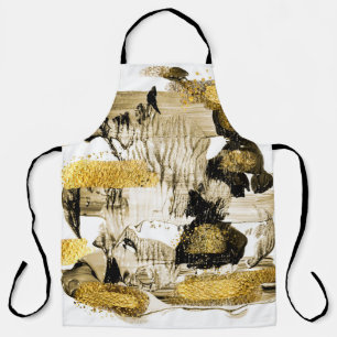 Art and Gold. Trendy colour with golden paint and  Apron