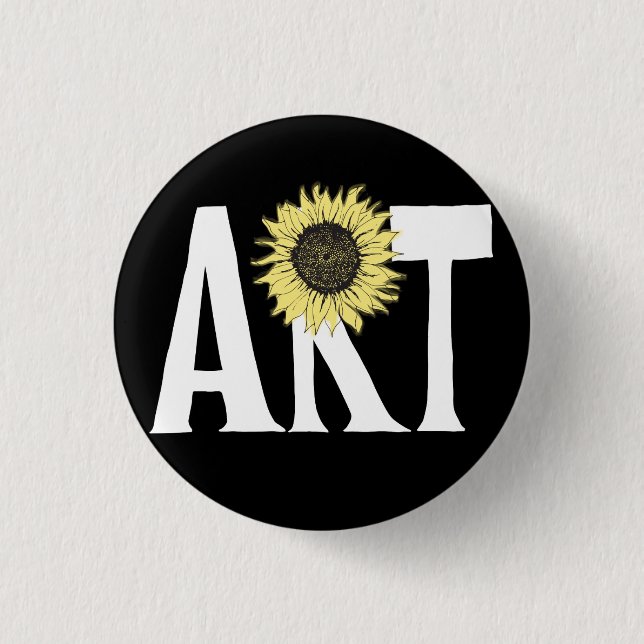Art and Sunflower Button (Front)