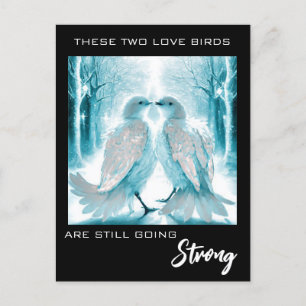 *~* Art Anniversary Love Birds AP54 Winter Postcard