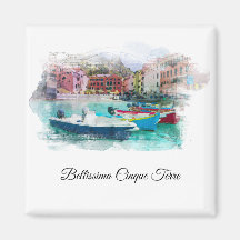 ** Art AP12 Italy Italian Language Cinque Terre Magnet