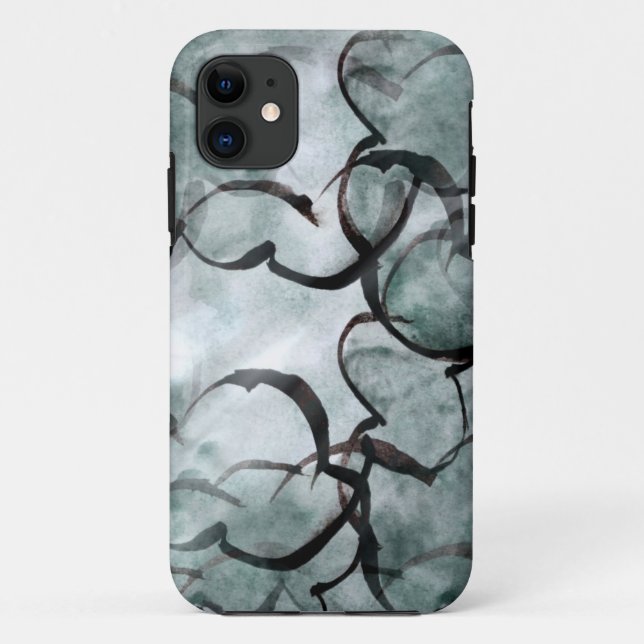 art avant-garde grey, black hand paint Case-Mate iPhone case (Back)