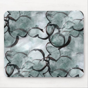 art avant-garde grey, black hand paint mouse mat