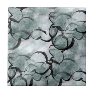 art avant-garde grey, black hand paint tile
