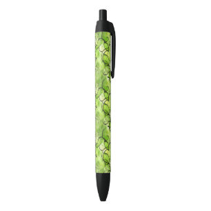art avant-garde hand paint background green black ink pen