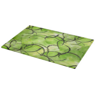 art avant-garde hand paint background green cutting board