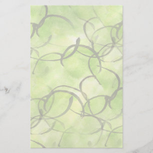 art avant-garde hand paint background green stationery