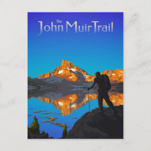 Art - Banner Peak - John Muir Trail Text Postcard