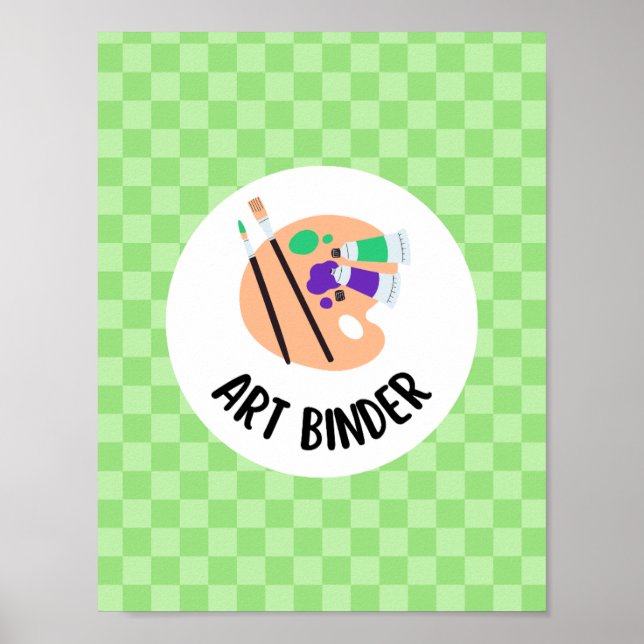 art binder insert - teacher organisation poster (Front)