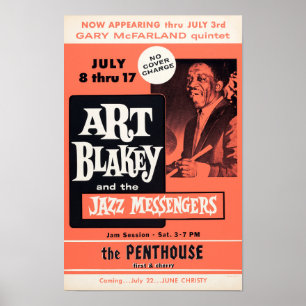 Art Blakey at the Penthouse Reproduction Vintage Poster