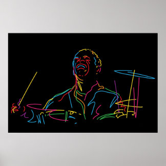 Art Blakey portrait Poster