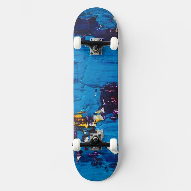 Art Blue Cool Skateboard (Front)