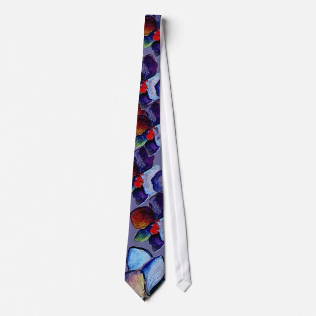 Art Blue Orchid Tie (Front)