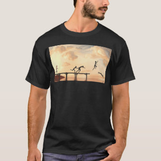 Art boy and Birds retro family T-Shirt