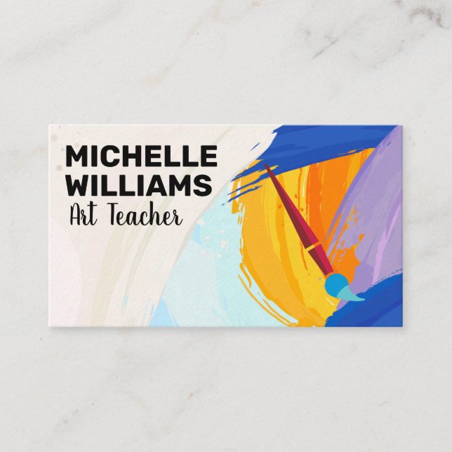Art Brushes | Creative Background Business Card (Front)