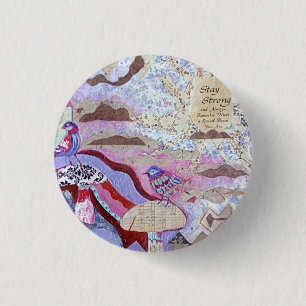 Art button, art pin, button, pin, accessories 3 cm round badge