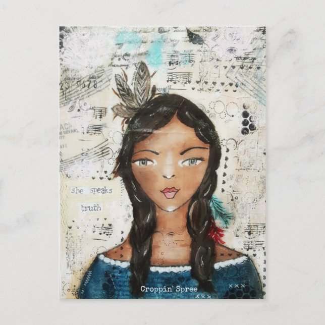 Art by Croppin Spree Postcard (Front)