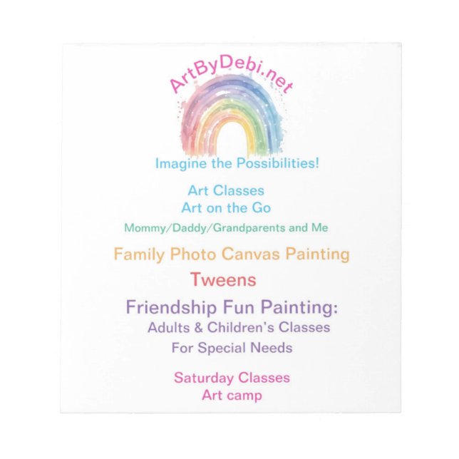 Art by Debi, Notepad (Front)