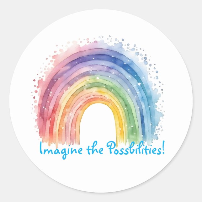 Art By Debi, Rainbow Sticker (Front)