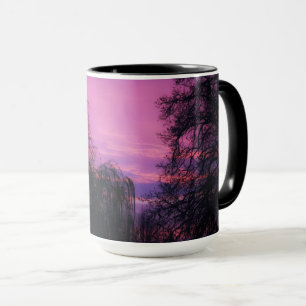 Art by God a gorgeous sunrise through the trees Mug