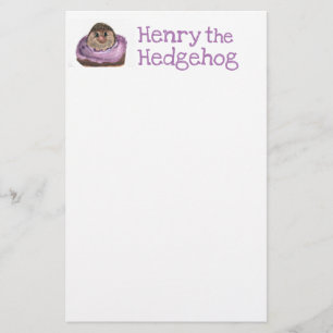 Art by Heather Henry the Hedgehog Stationary Stationery