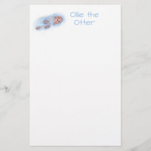 Art by Heather Ollie the Otter stationary basic Stationery