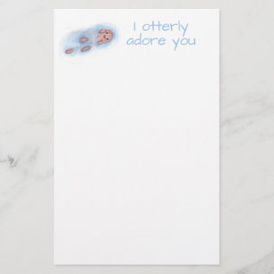 Art by Heather Ollie the Otter stationary Stationery