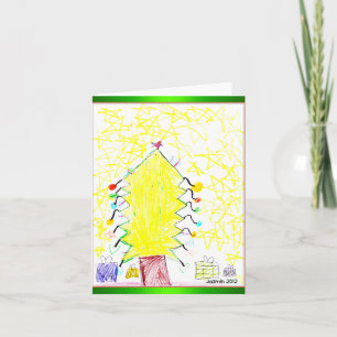 Art by Kids Christmas Tree Note Cards Customisable