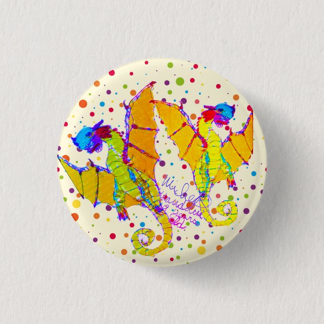 Art by Micheal  Charm 3 Cm Round Badge (Front)