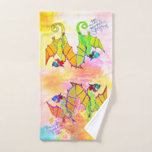 Art by Micheal Dragons Hand Towel