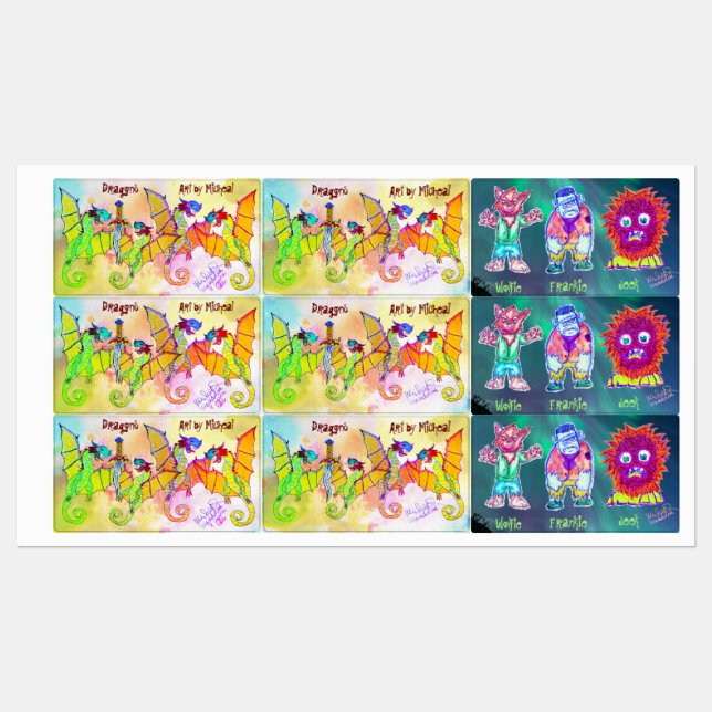 Art by Micheal Fun Stickers (Sheet)
