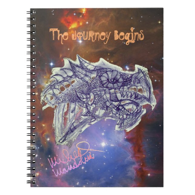 Art by Micheal The Journey Begins notebook  (Front)