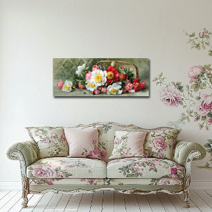 Art by Paul-De-Longpre, Beautiful Roses & Peonies Poster