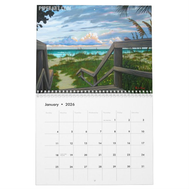Art by Rick Piper 2014 - 11"x17" Wall Calendar (Jan 2026)