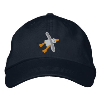 Art Cap: Smart Seagull Design Embroidered Hat