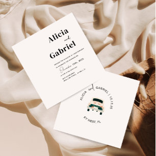 Art Car Wedding Invitation card