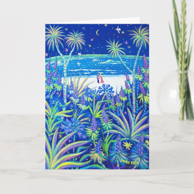 Art Card: Beach Cottage Garden Love Card (Front)