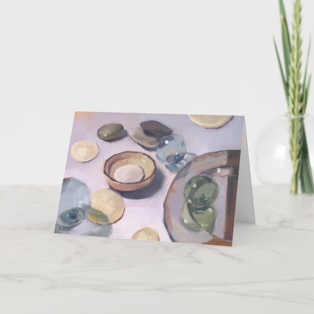 Art Card blank greeting card "The Mirror Plate" (Front)