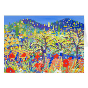 Art Card: Cherries, Poppies and Daisies, Provence